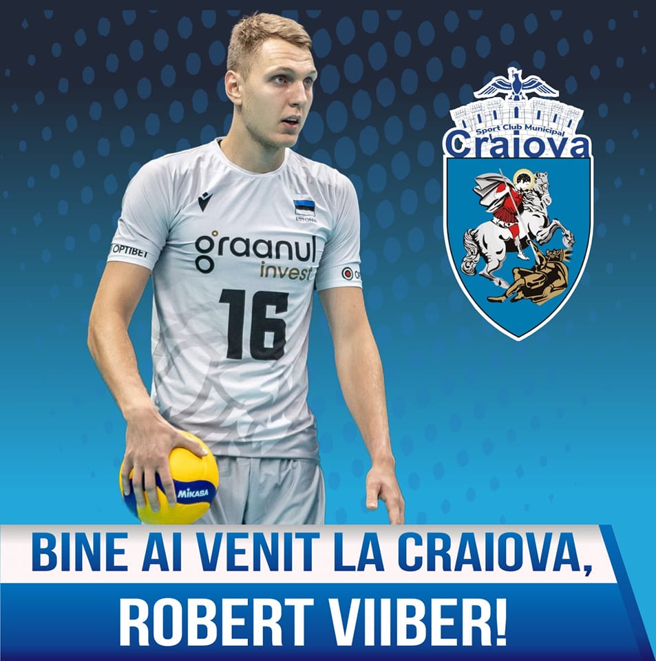 Internaționalul estonian Robert Viiber, primul transfer al echipei de volei masculin