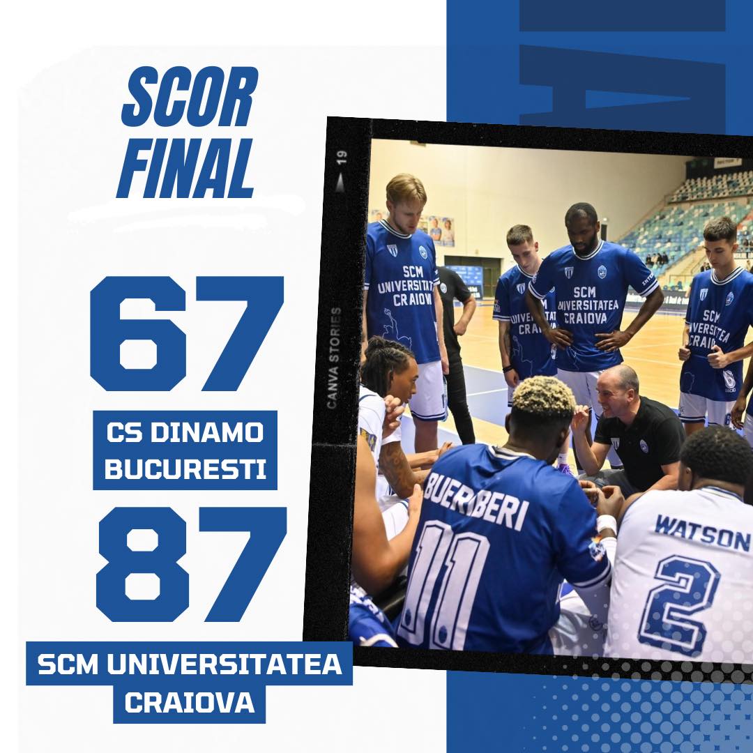 SCM Universitatea Craiova, victorie categorică împotriva lui Dinamo!