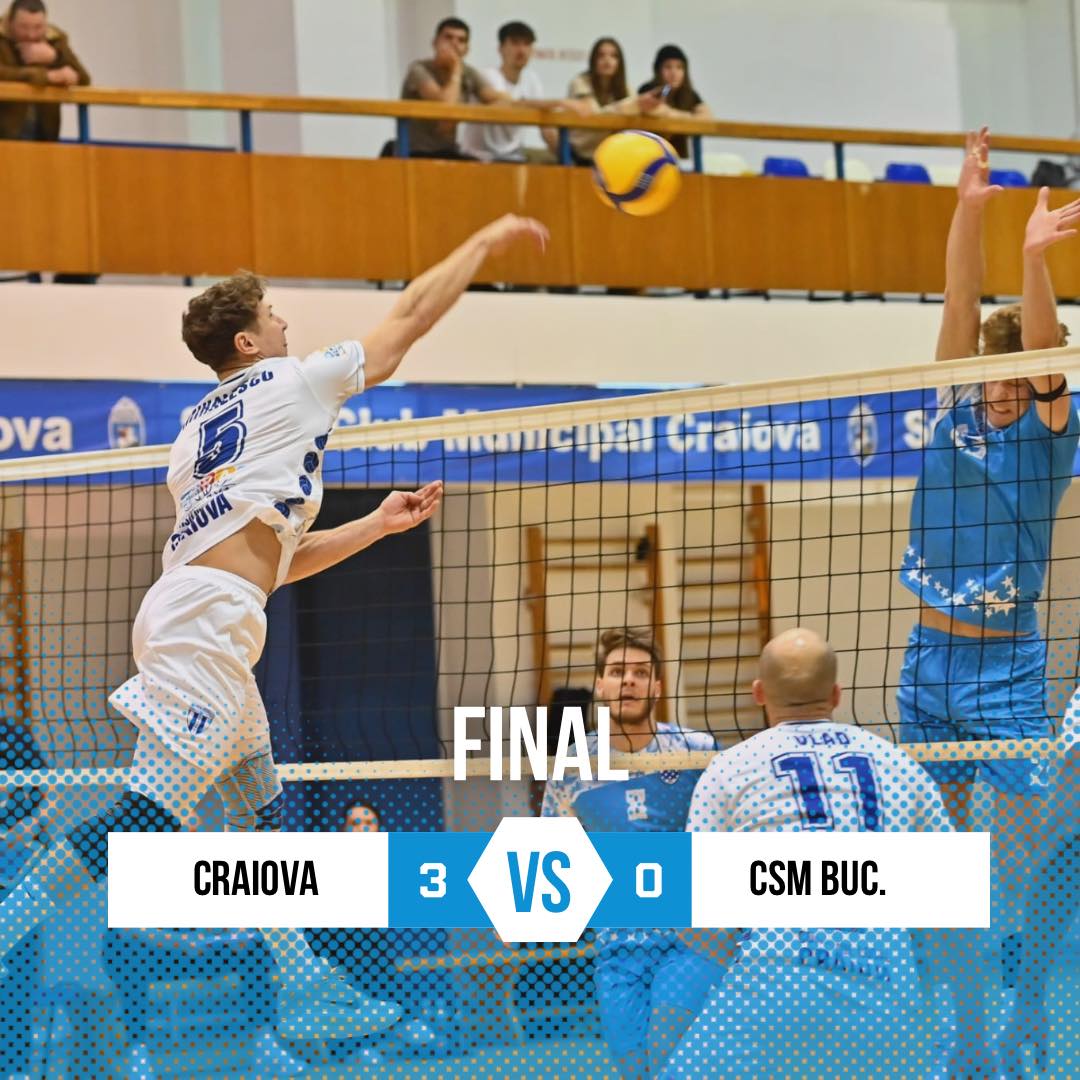 VOLEI / SCM Universitatea Craiova invinge categoric CSM Bucuresti. scor 3-0
