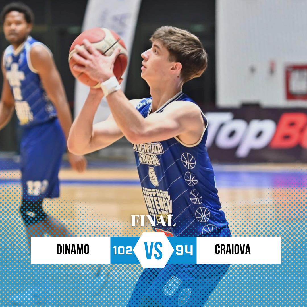 Dinamo – Craiova 102-94 (overtime) | Lupta continuă pe 29 mai