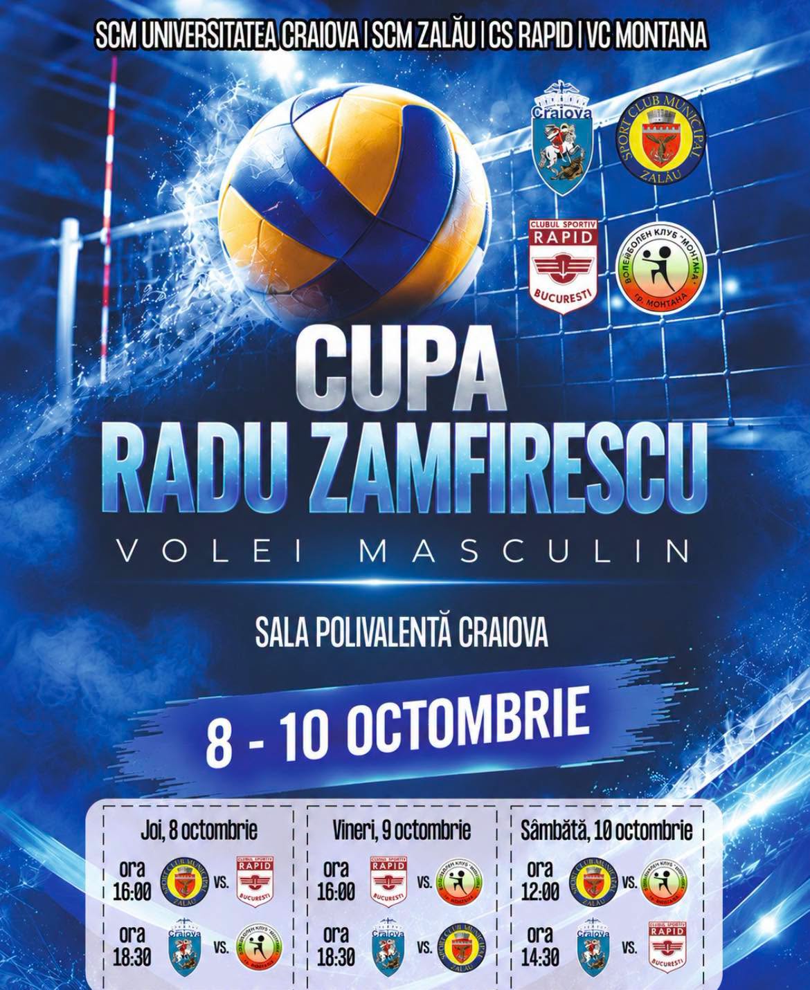 Astăzi începe Cupa „Radu Zamfirescu” la volei masculin. Avem întâlnire la fileu!