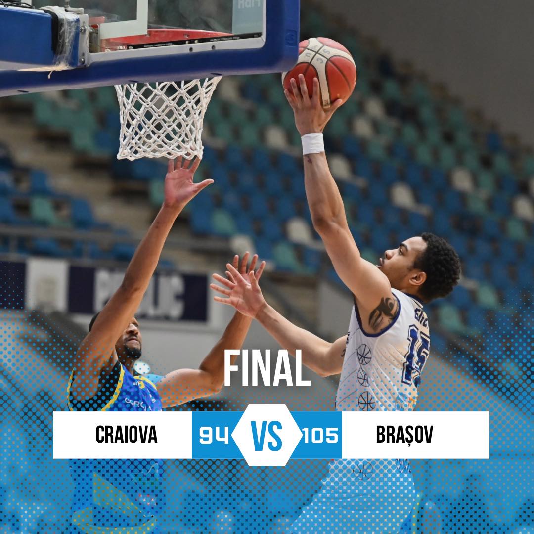 SCMU Craiova cedează în prelungiri în fața Coronei Brașov, după o luptă epuizantă în Polivalentă