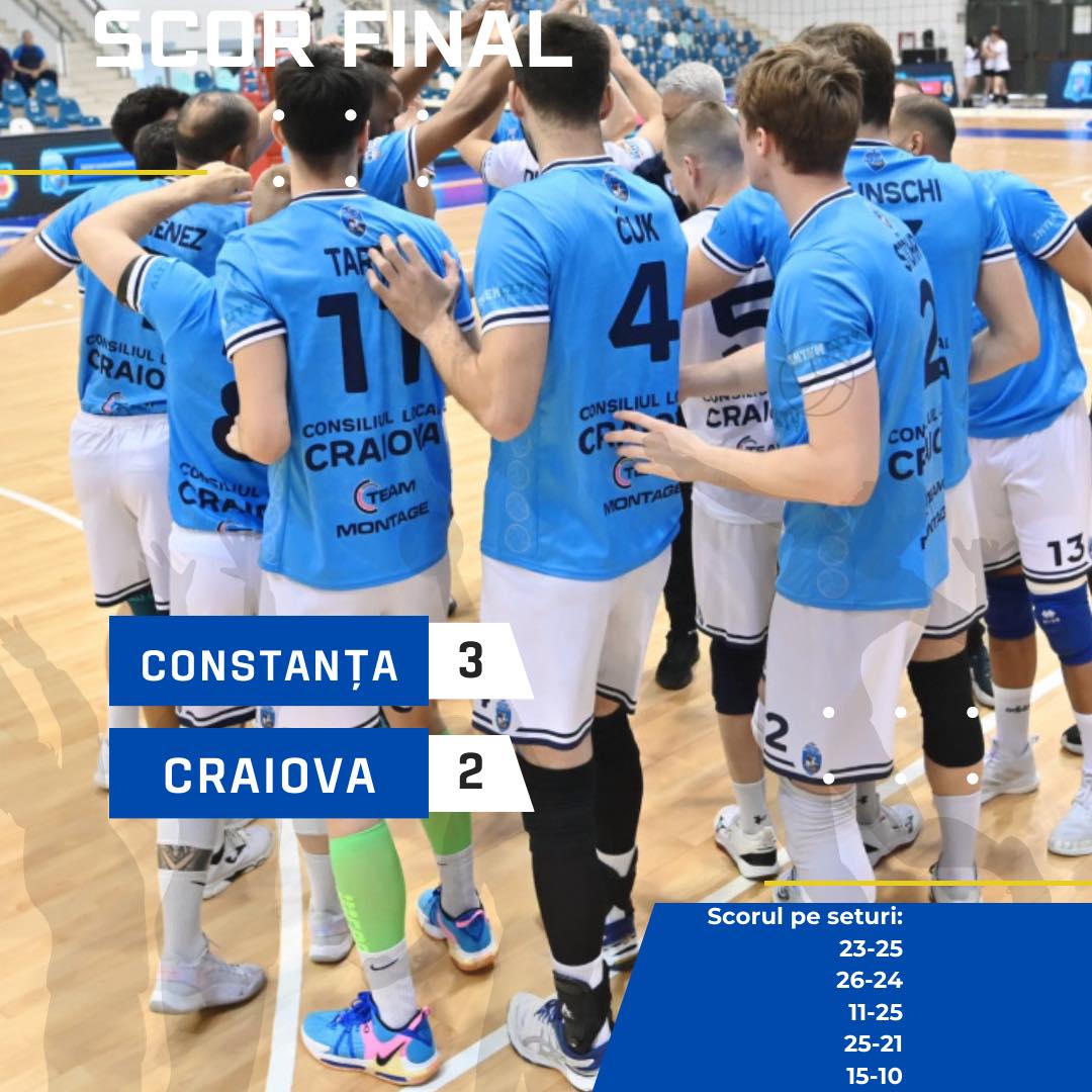 Am pierdut cu scorul de 3-2 la Constanta