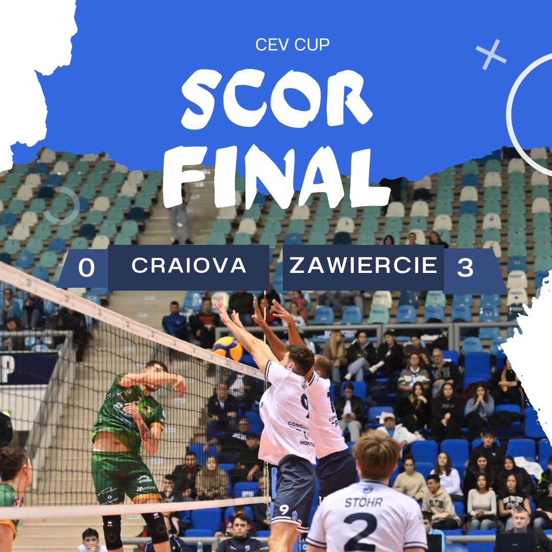 Părăsim în faza optimilor de finală competitia CEV Cup in fata favoritei la trofeu, Aluron CMC Warta Zawiercie