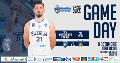 SCM Universitatea Craiova întâlnește CSU Sibiu, în Sala Polivalentă